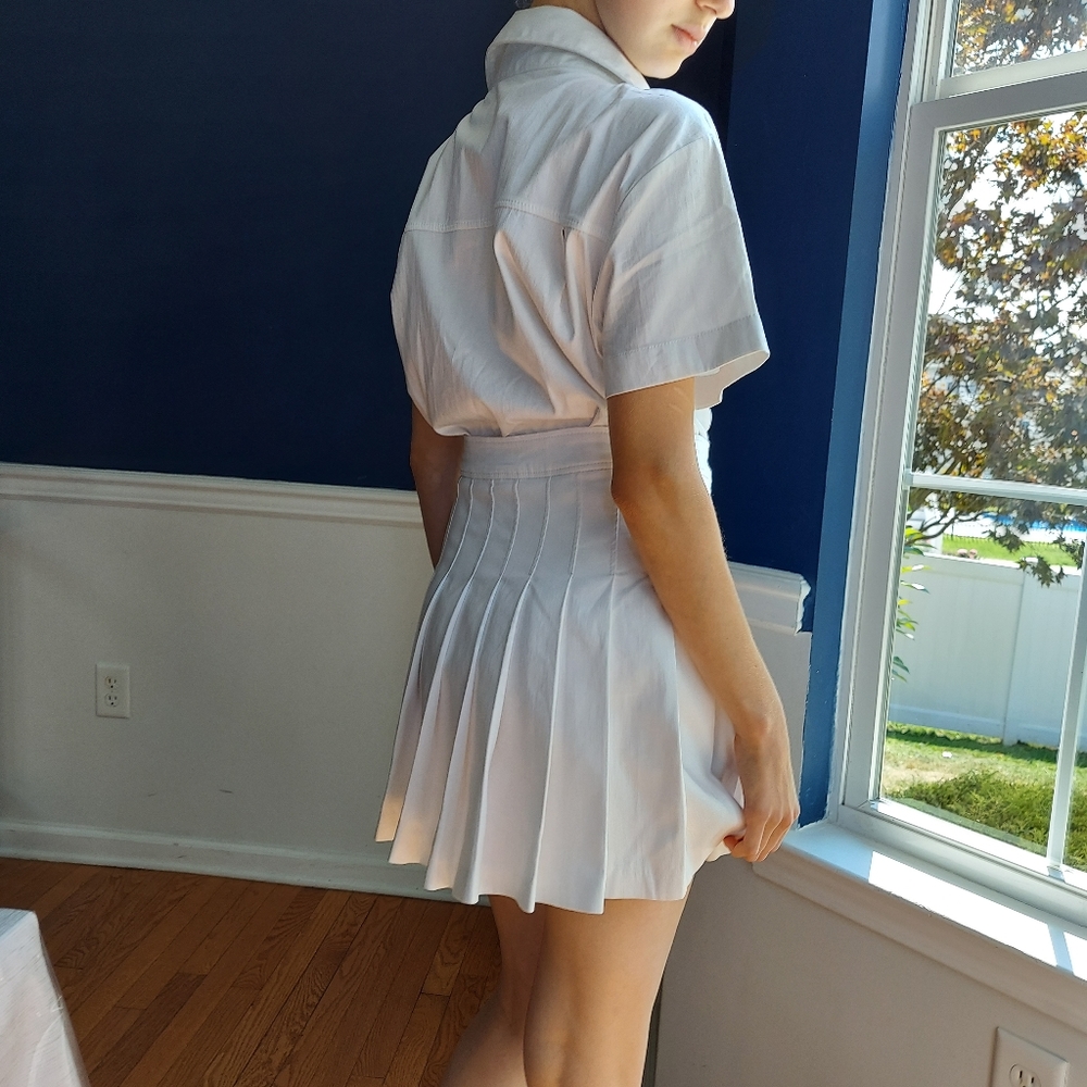 Zara white mini tennis dress